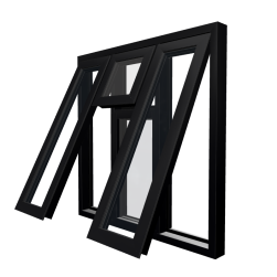 Style 46 Black Aluminium Window