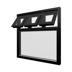 Style 50 Black Aluminium Window