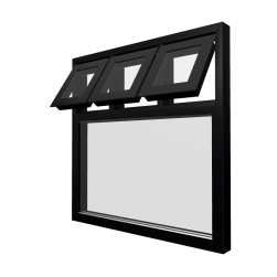 Style 39 Black Aluminium Window
