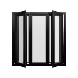 Style 42 Black Aluminium Window