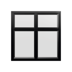 Style 18 Black Aluminium Window