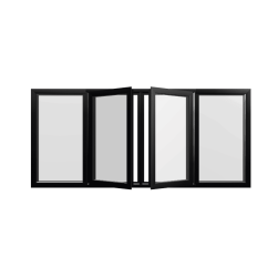 Style 75 Black Aluminium Window