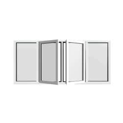Style 75 White Aluminium Window