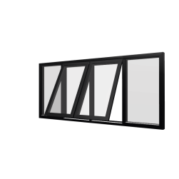 Style 74 Black Aluminium Window