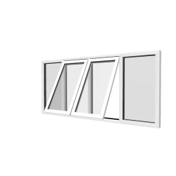 Style 74 White Aluminium Window