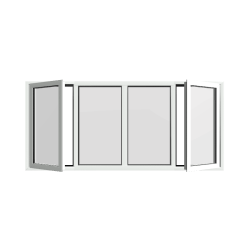 Style 73 White Aluminium Window