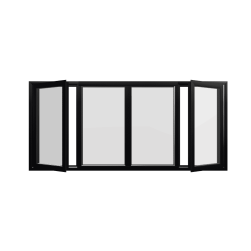 Style 73 Black Aluminium Window