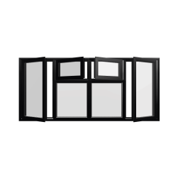 Style 78 Black Aluminium Window