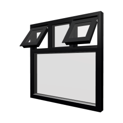 Style 49 Black Aluminium Window