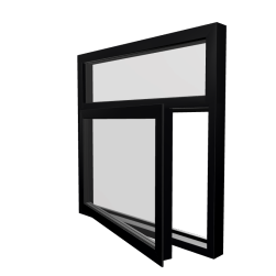 Style 9 Black Aluminium Window