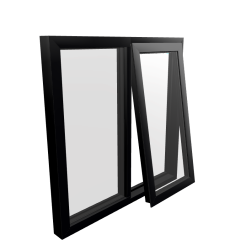 Style 14 Black Aluminium Window