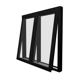 Style 15 Black Aluminium Window