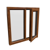 uPVC Window Golden Oak