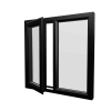 uPVC Window Black Woodgrain