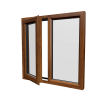 uPVC Window Golden Oak