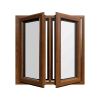 uPVC Window Golden Oak