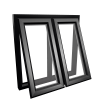 uPVC Window Black Woodgrain