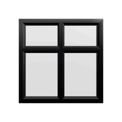 uPVC Window Black Woodgrain