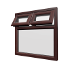 uPVC Window Rosewood Woodgrain