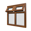 uPVC Window Golden Oak