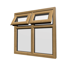 uPVC Window Irish Oak