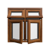 uPVC Window Golden Oak