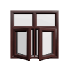 uPVC Window Rosewood Woodgrain