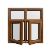 uPVC Window Golden Oak