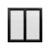 uPVC Window Black Woodgrain