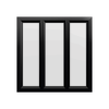 uPVC Window Black Woodgrain