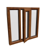 uPVC Window Golden Oak