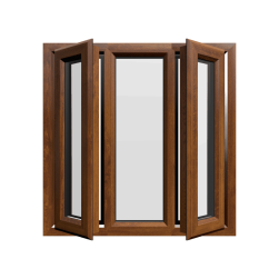 uPVC Window Golden Oak
