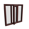 uPVC Window Rosewood Woodgrain