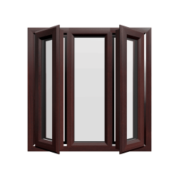 uPVC Window Rosewood Woodgrain