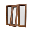 uPVC Window Golden Oak