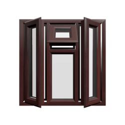 uPVC Window Rosewood Woodgrain