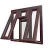 uPVC Window Rosewood Woodgrain