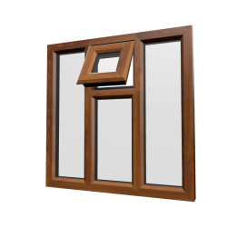 uPVC Window Golden Oak