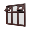 uPVC Window Rosewood Woodgrain