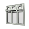 uPVC Window Agate Grey