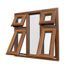 uPVC Window Golden Oak