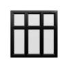 uPVC Window Black Woodgrain