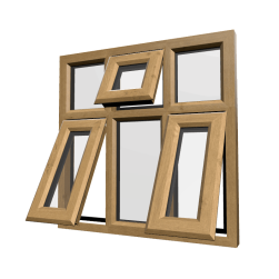 uPVC Window Irish Oak