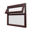 uPVC Window Rosewood Woodgrain