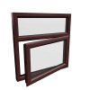 uPVC Window Rosewood Woodgrain