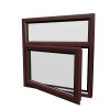 uPVC Window Rosewood Woodgrain