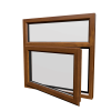 uPVC Window Golden Oak
