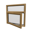 uPVC Window Irish Oak