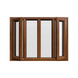 uPVC Window Golden Oak