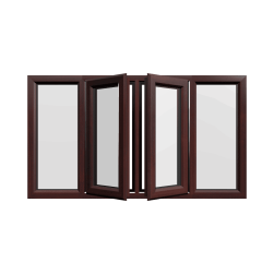 uPVC Window Rosewood Woodgrain